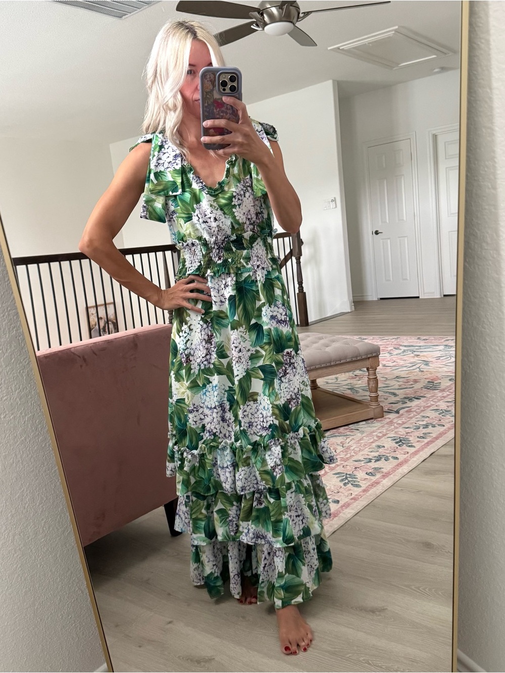 Lilac print gown women’s small